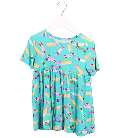 A Blue Short Sleeve Tops from Posh Peanut in size 6T for girl. (Front View)