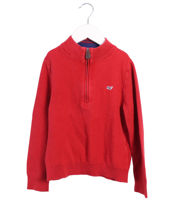 A Red Knit Sweaters from Vineyard Vines in size 6T for girl. (Front View)