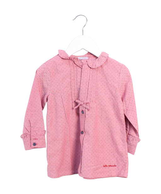 A Pink Long Sleeve Tops from Tutto Piccolo in size 2T for girl. (Front View)