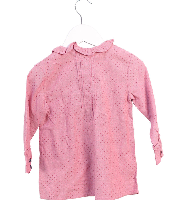 A Pink Long Sleeve Tops from Tutto Piccolo in size 2T for girl. (Back View)