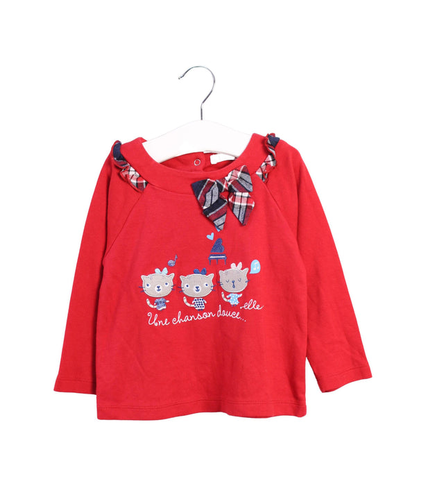 A Red Long Sleeve Tops from ELLE in size 18-24M for girl. (Front View)