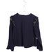 A Navy Long Sleeve Tops from Jacadi in size 4T for girl. (Front View)