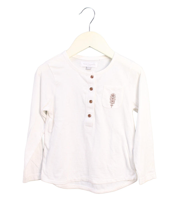 A White Long Sleeve Tops from Cadet Rousselle in size 3T for girl. (Front View)