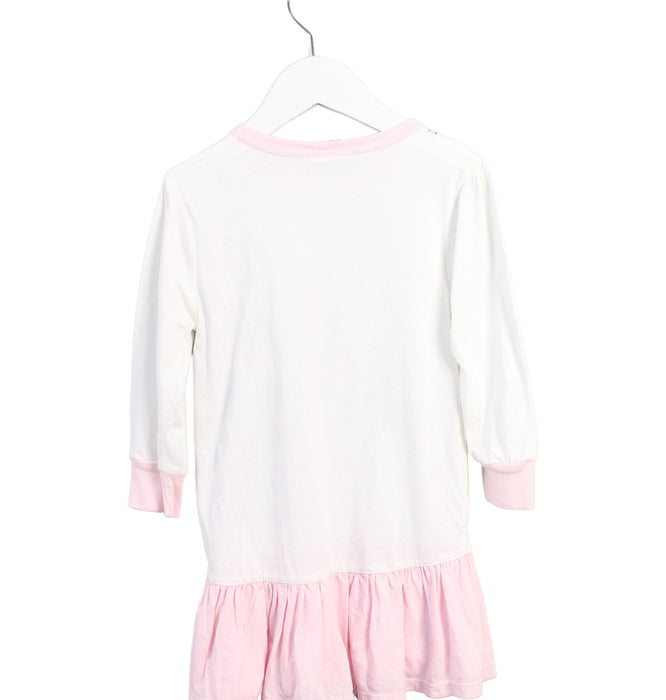 A White Long Sleeve Dresses from Organic Mom in size 3T for girl. (Back View)