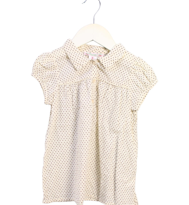 A Ivory Short Sleeve Tops from Bonpoint in size 3-6M for girl. (Front View)