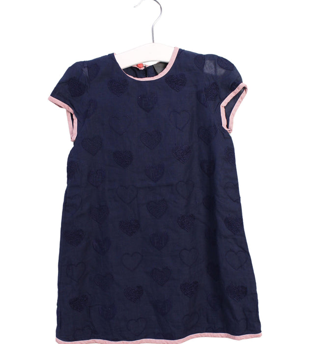 A Navy Short Sleeve Dresses from Fendi in size 3T for girl. (Front View)