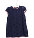 A Navy Short Sleeve Dresses from Fendi in size 3T for girl. (Front View)