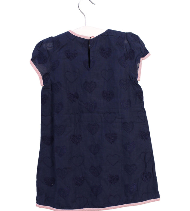 A Navy Short Sleeve Dresses from Fendi in size 3T for girl. (Back View)