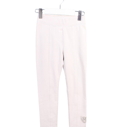A White Leggings from Monnalisa in size 4T for girl. (Front View)