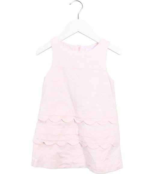 A Pink Sleeveless Dresses from Jacadi in size 2T for girl. (Front View)