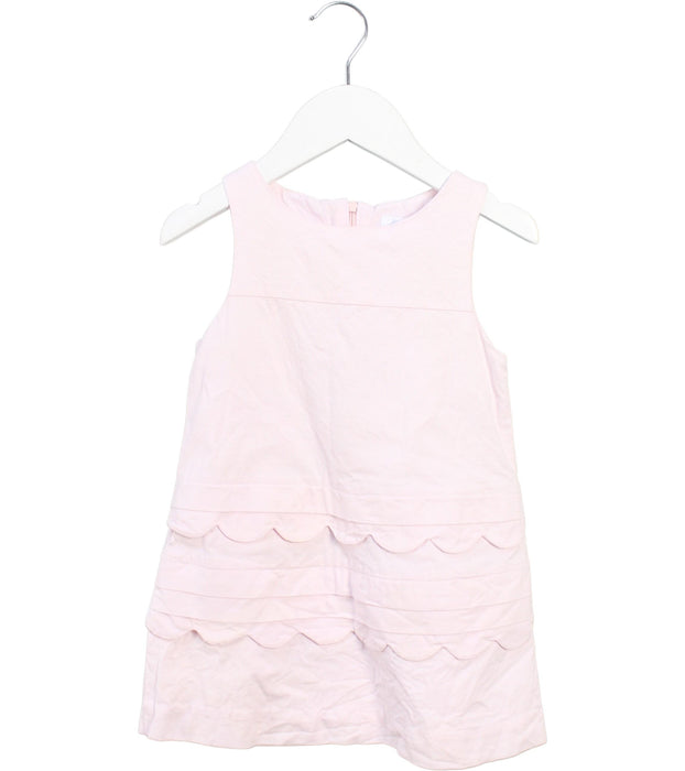 A Pink Sleeveless Dresses from Jacadi in size 2T for girl. (Front View)
