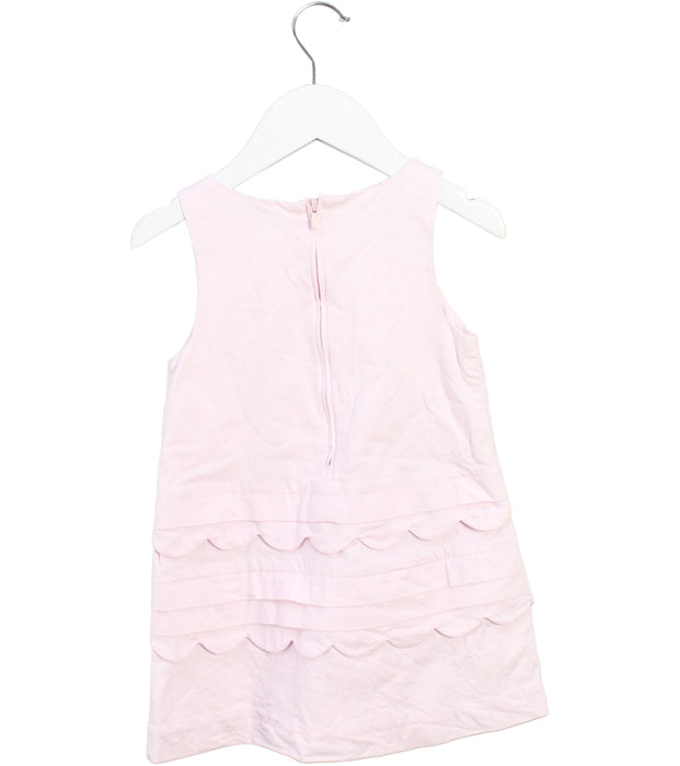 A Pink Sleeveless Dresses from Jacadi in size 2T for girl. (Back View)