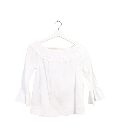 A White Long Sleeve Tops from Polo Ralph Lauren in size 12Y for girl. (Front View)