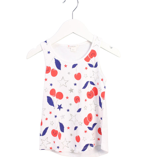 A White Sleeveless Tops from Crewcuts in size 3T for girl. (Front View)