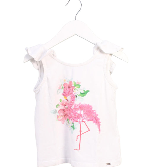 A White Sleeveless Tops from Mayoral in size 4T for girl. (Front View)