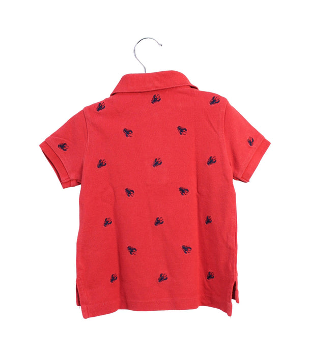 A Red Short Sleeve Polos from Polo Ralph Lauren in size 6-12M for boy. (Back View)