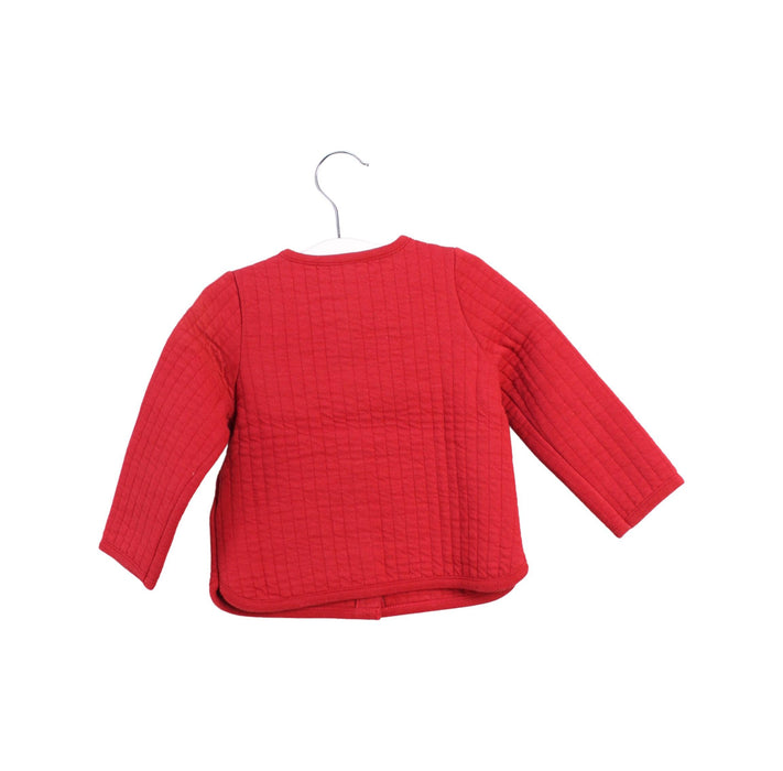 A Red Lightweight Jackets from Petit Bateau in size 12-18M for girl. (Back View)