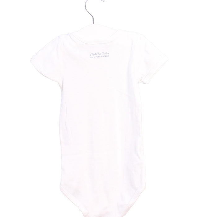 A White Short Sleeve Bodysuits from Petit Bateau in size 18-24M for girl. (Back View)