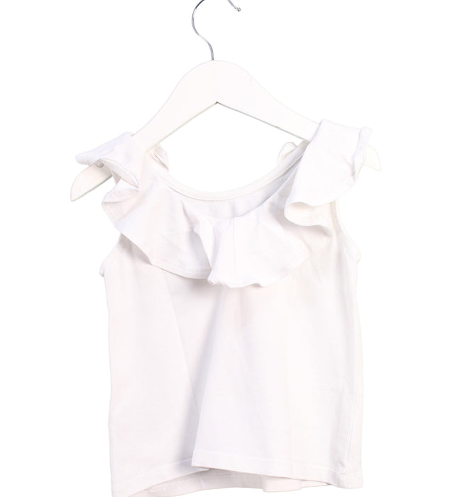 A White Sleeveless Tops from Mayoral in size 4T for girl. (Back View)