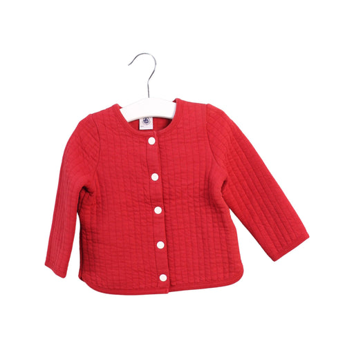 A Red Lightweight Jackets from Petit Bateau in size 12-18M for girl. (Front View)