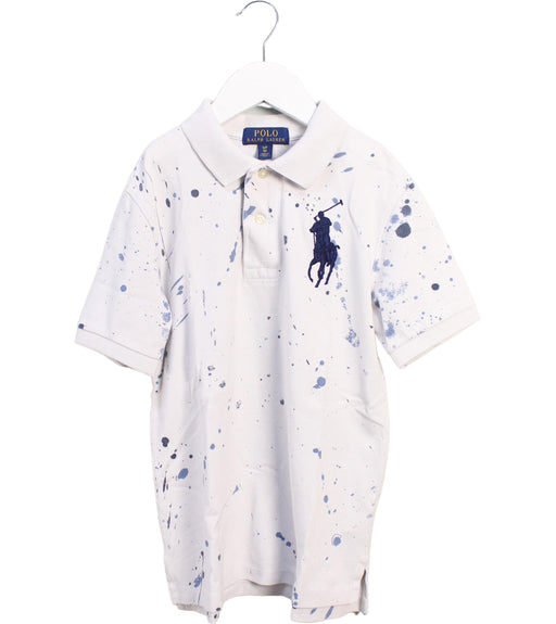 A White Short Sleeve Polos from Polo Ralph Lauren in size 8Y for boy. (Front View)