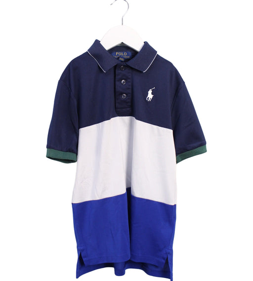 A Blue Short Sleeve Polos from Polo Ralph Lauren in size 8Y for boy. (Front View)