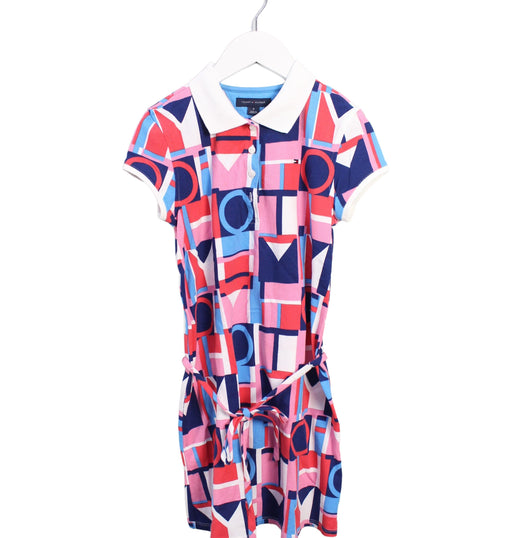 A Multicolour Short Sleeve Dresses from Tommy Hilfiger in size 8Y for girl. (Front View)