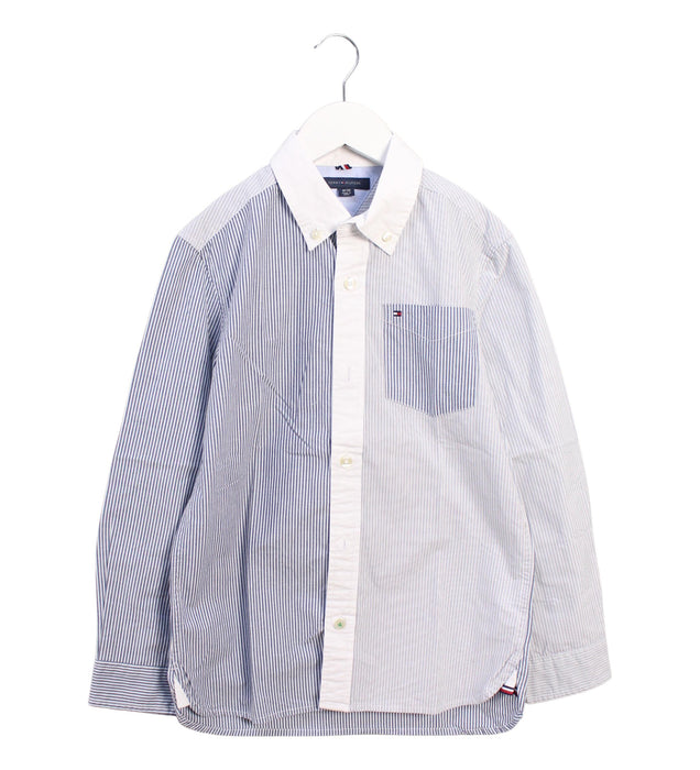A Blue Long Sleeve Shirts from Tommy Hilfiger in size 8Y for boy. (Front View)