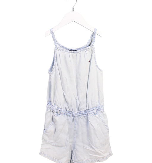 A White Sleeveless Rompers from Tommy Hilfiger in size 7Y for girl. (Front View)