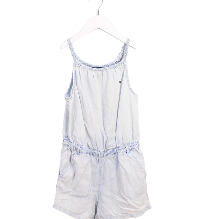 A White Sleeveless Rompers from Tommy Hilfiger in size 7Y for girl. (Front View)