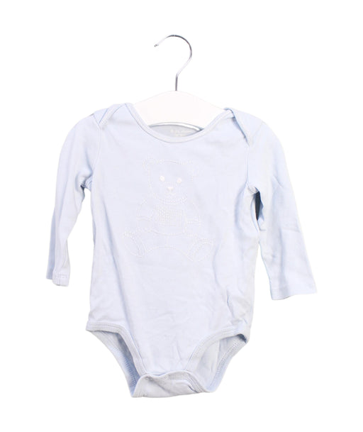 A Blue Long Sleeve Bodysuits from Ralph Lauren in size 3-6M for boy. (Front View)