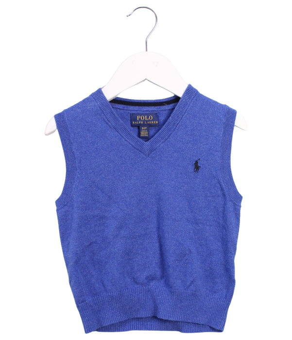 A Blue Sweater Vests from Polo Ralph Lauren in size 3T for boy. (Front View)