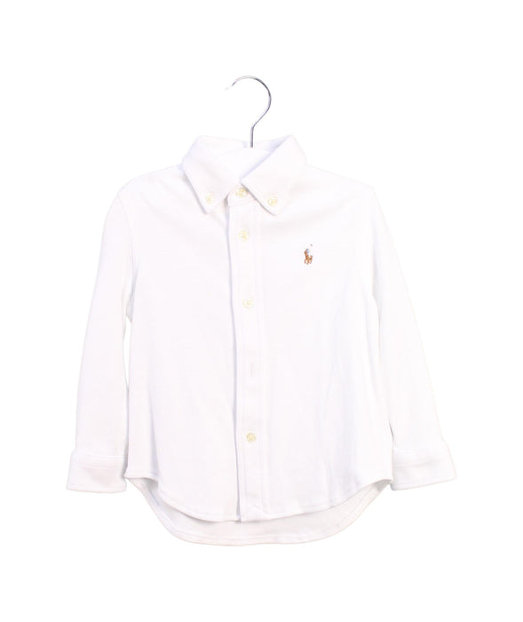 A White Shirts from Ralph Lauren in size 12-18M for boy. (Front View)