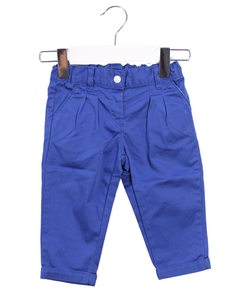 A Blue Casual Pants from Petit Bateau in size 6-12M for boy. (Front View)