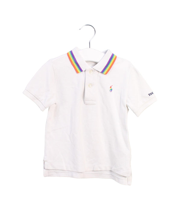 A White Short Sleeve Polos from Ralph Lauren in size 12-18M for boy. (Front View)