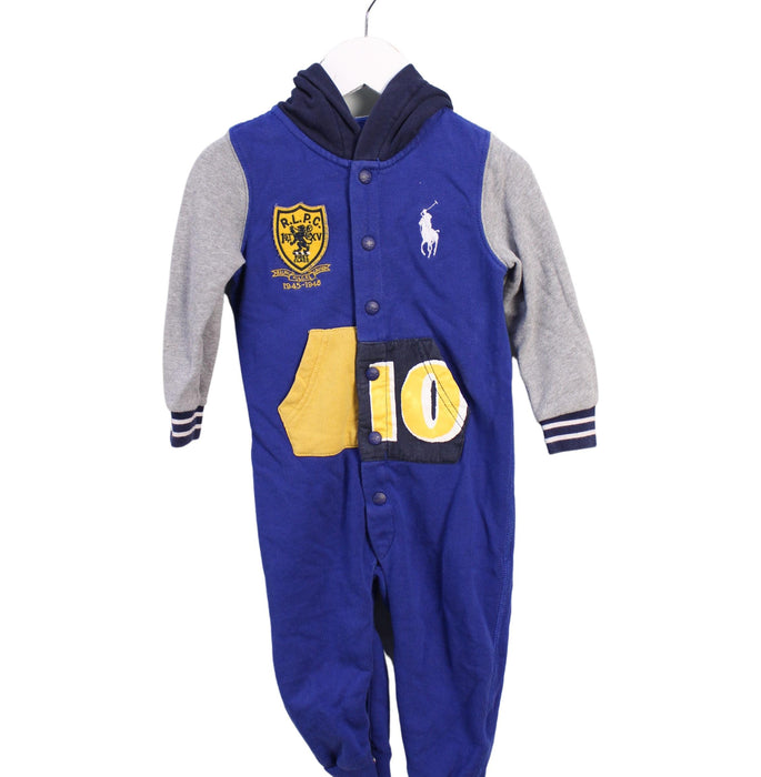 A Blue Long Sleeve Jumpsuits from Ralph Lauren in size 6-12M for boy. (Front View)