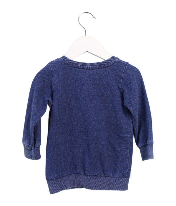 A Blue Crewneck Sweatshirts from Seed in size 6-12M for boy. (Back View)