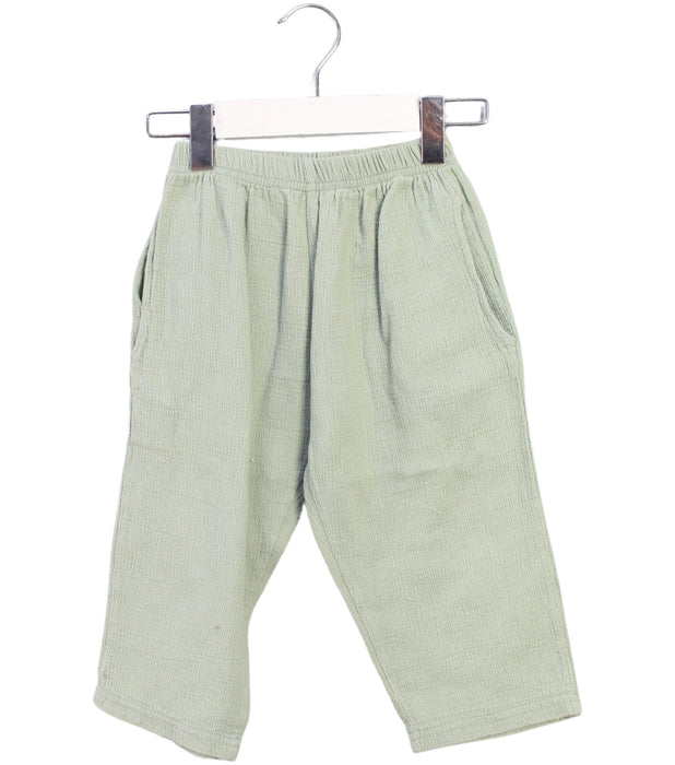 A Green Casual Pants from London Baby in size 18-24M for girl. (Front View)