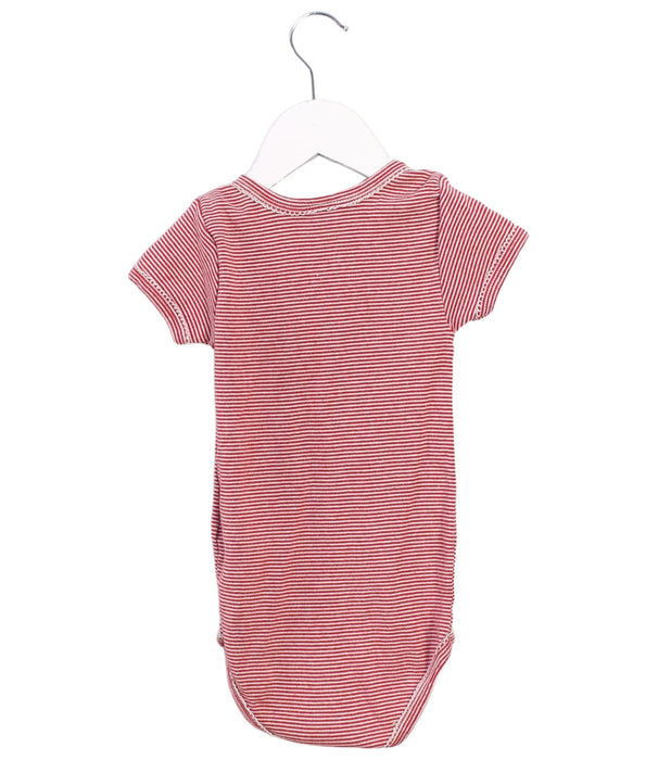 A Red Short Sleeve Bodysuits from Petit Bateau in size 3T for girl. (Back View)