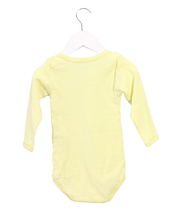 A Yellow Long Sleeve Bodysuits from Petit Bateau in size 18-24M for girl. (Back View)