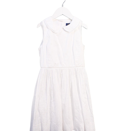 A White Sleeveless Dresses from Polo Ralph Lauren in size 7Y for girl. (Front View)