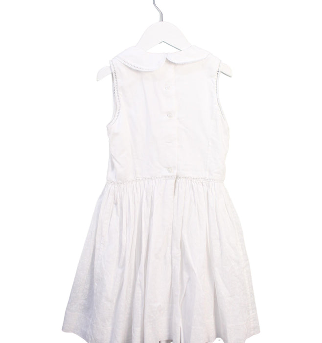 A White Sleeveless Dresses from Polo Ralph Lauren in size 7Y for girl. (Back View)