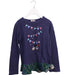 A Blue Long Sleeve Tops from Miki House in size 7Y for girl. (Front View)