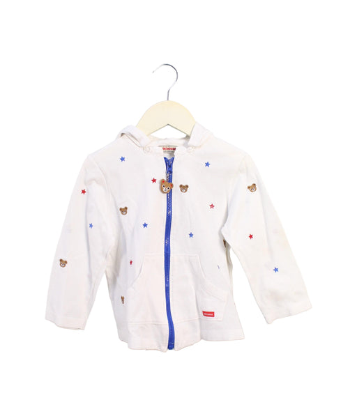 A White Lightweight Jackets from Miki House in size 2T for girl. (Front View)