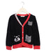 A Black Cardigans from Momonittu in size 4T for girl. (Front View)