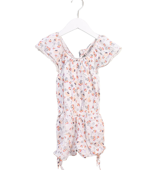 A White Rompers from Velveteen in size 5T for girl. (Front View)