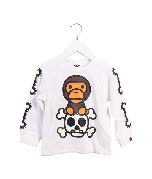 A White Crewneck Sweatshirts from BAPE KIDS in size 18-24M for boy. (Front View)