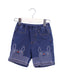 A Blue Shorts from Momonittu in size 2T for girl. (Front View)