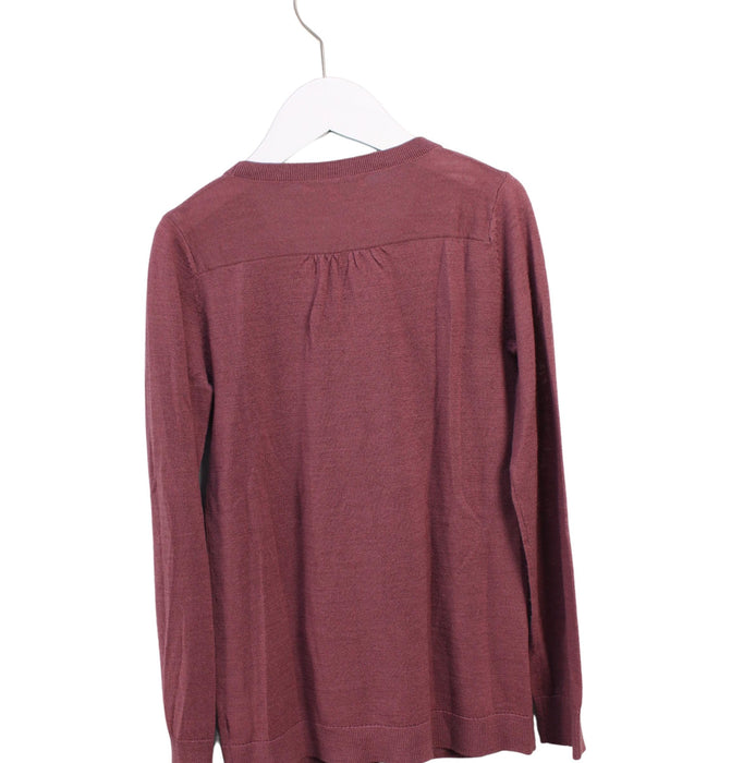 A Burgundy Cardigans from Bonpoint in size 10Y for girl. (Back View)