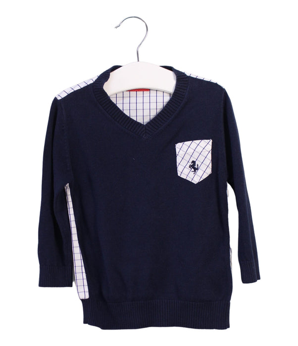 A Navy Crewneck Sweatshirts from Ferrari in size 12-18M for boy. (Front View)